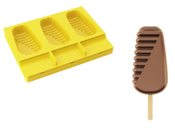 Stampo gelato a stecco Acapulco Pavogel con 50 stecchi di Pavoni Professional