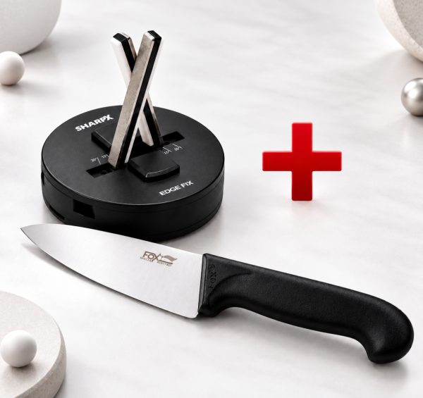 SharpX EDGE FIX Affilacoltelli 15°/20° + Coltello FOX in Omaggio