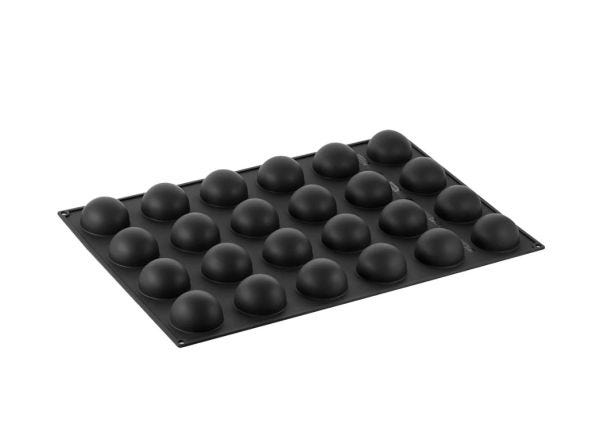 Pavoflex silicone mould semisphere 600 x 400 mm - 24 indents Ø 70 x h 40 mm - vol.120 ml