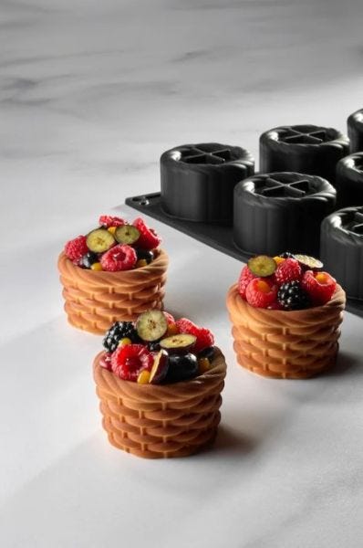 Stampo in silicone per monoporzioni PANIER di Pavoni Professional 