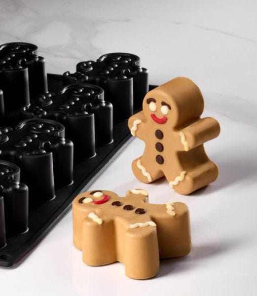 Stampo in silicone per monoporzione GINGERMAN di Pavoni Professional