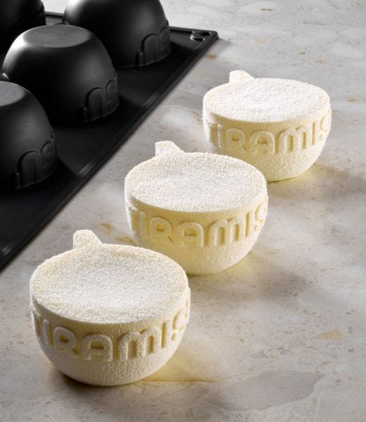 Stampo in silicone per monoporzioni tazza TIRAMISÙ di Pavoni Professional