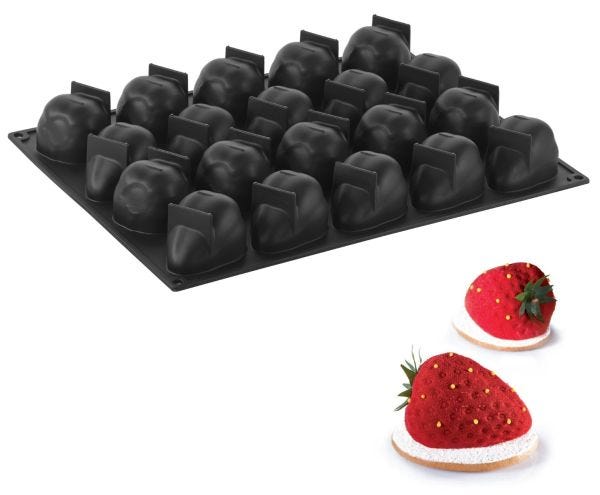 Pavoflex 3D moule en silicone TUTTIFRUTTI FRAGOLA de Pavoni Professional 