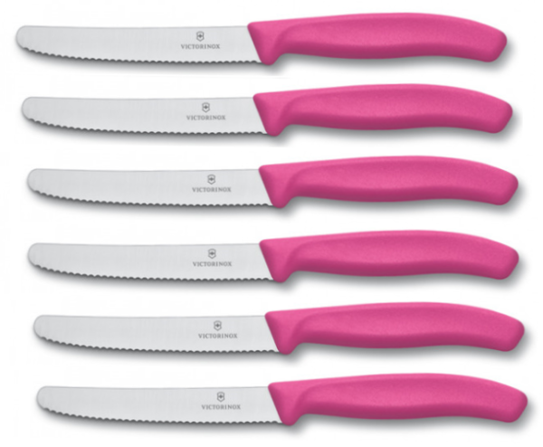 Coltello Tavola ondulato Victorinox manico fucsia