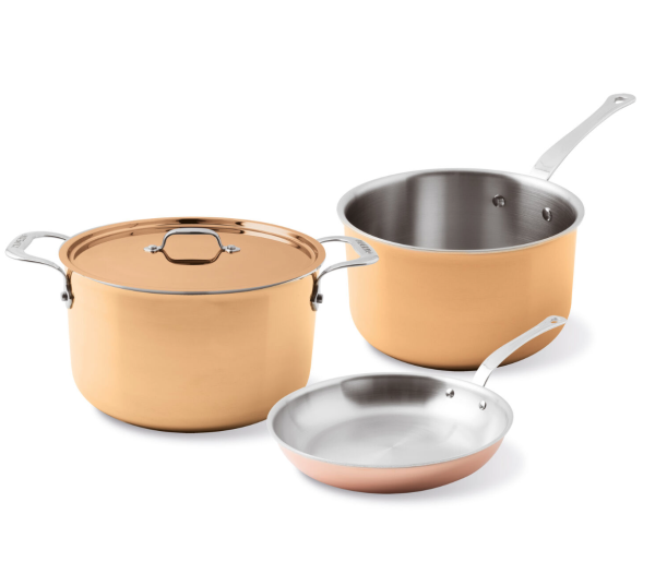 Batterie de cuisine en cuivre 4 pièces Série 15600 3 plis de Paderno