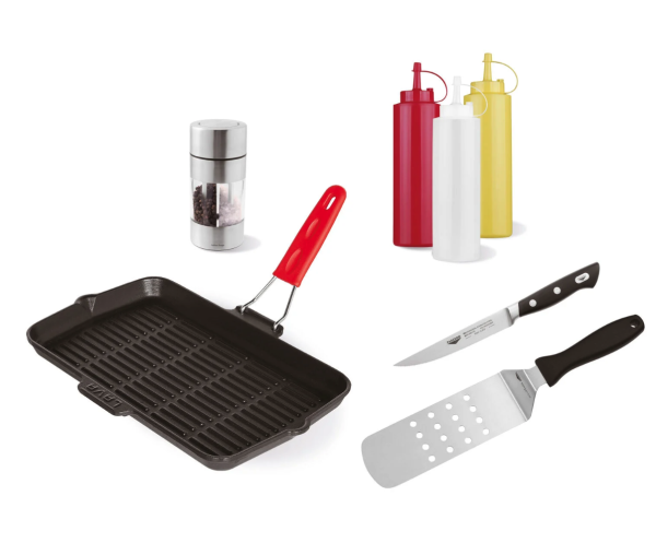Cast Iron 7 Piece Home BBQ Set by Paderno