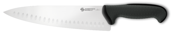 Alveolated Chef’s Knife, Black Handle blade cm. 24 – Ambrogio Sanelli Tecna Line
