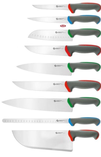 Coffret professionnel de 9 couteaux de la ligne Tecna par Ambrogio Sanelli