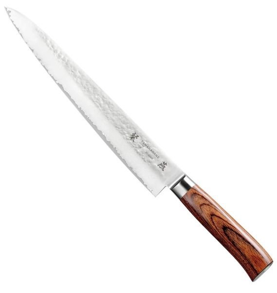 Coltello Sujihiki cm. 27 linea Tsubame Pakkawood di Tamahagane 