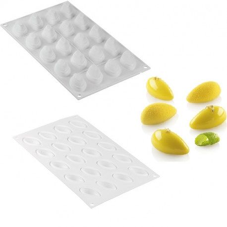 Stampo in silicone Mini Quenelle 10 di Silikomart Professional