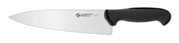 Coltello da Cuoco cm. 20 Manico Nero – Linea Tecna di Ambrogio Sanelli