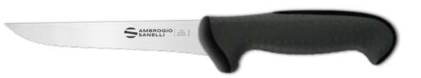 Coltello disosso cm. 14 Manico Nero – Linea Tecna di Ambrogio Sanelli