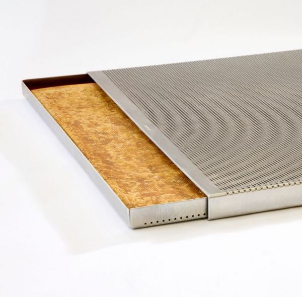 Kit doppia teglia microforata in alluminio per sfoglia 600×400×10 h mm di Pavoni Professional