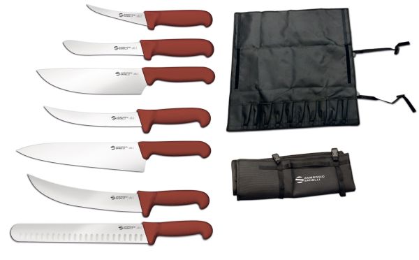 Valigetta completa di 7 coltelli Linea professionale BBQ di Ambrogio Sanelli
