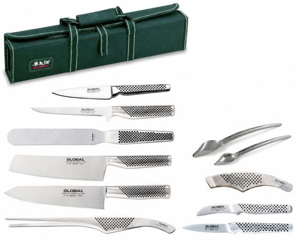 Global Professional : Mallette avec Couteaux Global forgés et accessoires