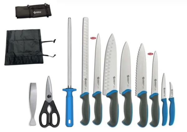 Avvolgibile Chef Cucina di Mare completo di 8 coltelli e 3 accessori di Ambrogio Sanelli