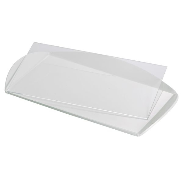 Base blanche pour vitrine avec bords18 x 29 x h 2
