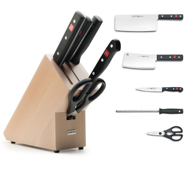 Bloc couteaux Asiatic avec avec couteaux et accessoires Wusthof Series Gourmet
