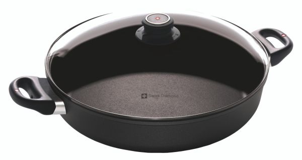Sauteuse antiadhésive D. 32 avec couvercle en verre - Induction par Swiss Diamond