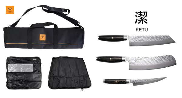 Valigetta Samurai Trio completa di 3 Coltelli serie Ketu di Yaxell